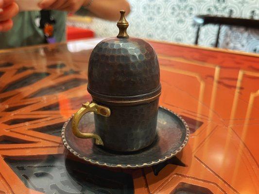 Turkish coffee looking like the Iron Giant. Loved both.