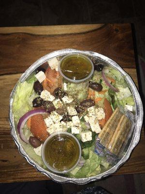 Fresh Greek salad  delivered to my door