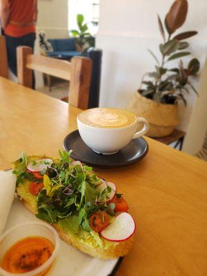 Avo Toast & Cafe Latte