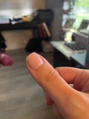 First nail breaking off after a week. This place sucks