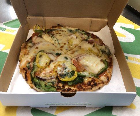 Today is Good Friday no meat , so I end up getting me a veggie pizza and it was so yummy  thanks again Anita