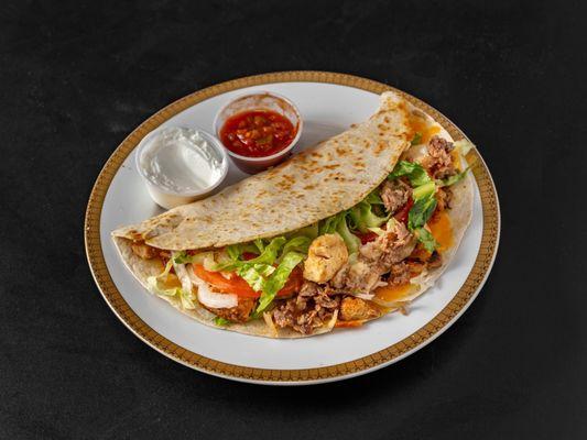 Chicken and Steak Quesadilla supreme