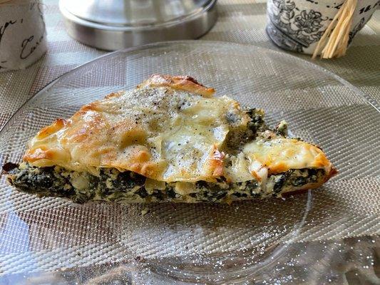 Spinach Pie Side- delicious!