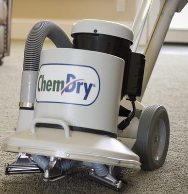 The Chem Dry Power Head cleans 5x's better than the wet steam cleaning wand.