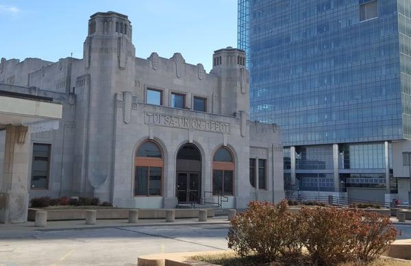 The Oklahoma Jazz Hall of Fame is housed inside of a former railroad depot. Now the site for jazz concerts on Sundays