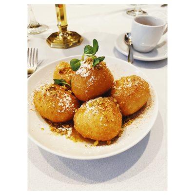 Loukoumades-fried baby Greek donuts, Greek honey