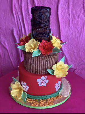 Tiki Hawaii cake