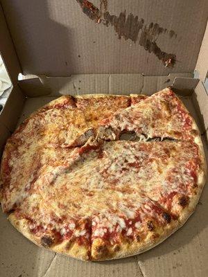 Large Cheese Pizza and $7.99 Cheese Pizza