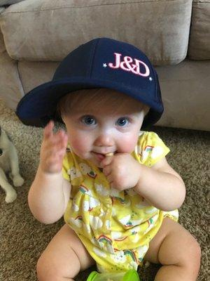 Amelia is proud that her daddy is a J&D Technician!