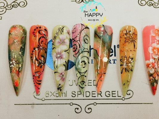 Welcome to New Happy Nails & Spa - This is the art from our amazing nail technicians and WONDERFUL customers.