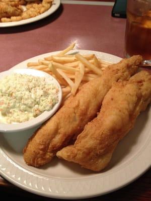 Flounder w/ fries & cole slaw