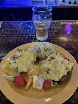 Sunday brunch menu item. Bayou Benedict for $13.95.