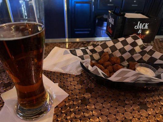 Shinnerbock and fried cheese curds