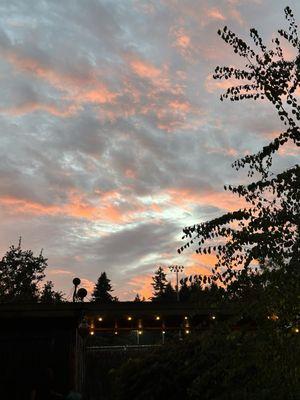 Sunset from the woodshed patio