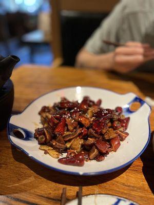 Pork intestine, tripe, and ear