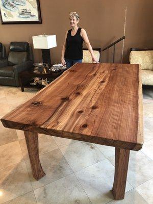 Custom Live Edge Redwood Dining Table!