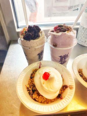 Blueberry crisp, Birthday bash and Spumoni flurries