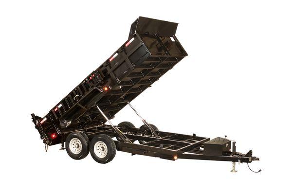 Dump Trailers in various sizes from 5 X 8 up to 7 X 14