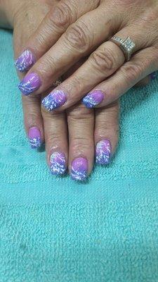 Had to share my beautiful nails by Red Persimmons Nails in LaVerne!!!1