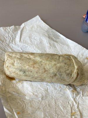 Slow cooked pork burrito