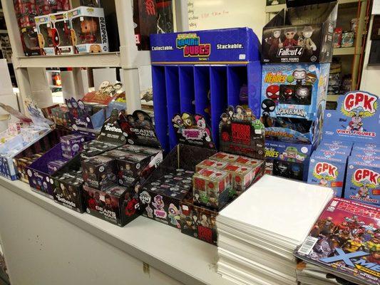 Lots of Mystery Mini packs. And unlike the chain stores, nobody gets to secretly search these for the rare figures.