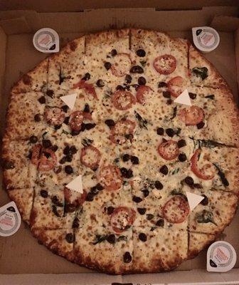 20" Big Boy Alexander the Greek Pizza with extra olives