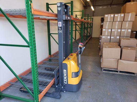 Ask us about our Ekko stackers and racking installs to accommodate them!