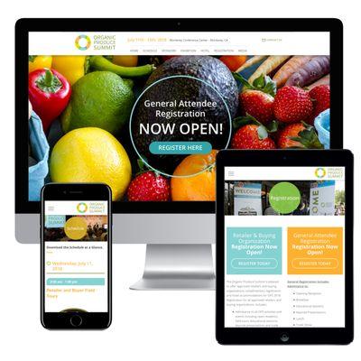 Organic Produce Summit responsive web design by JVF