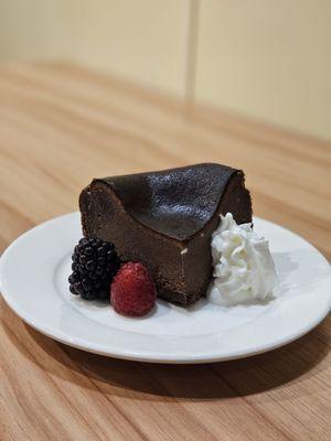 Chocolate basque cheesecake