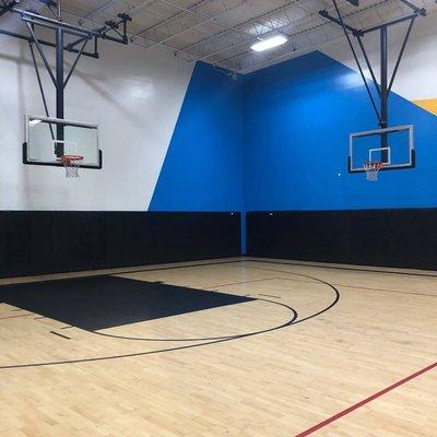 Indoor basketball courts.