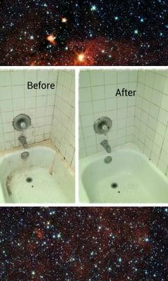 Before and After Bathroom Cleainng