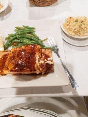 Cedar plank salmon