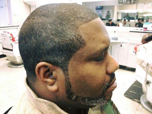 Regular haircut,1 1/2 against the grain