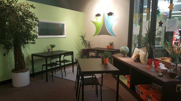 The learning space is peaceful, warm and motivating.