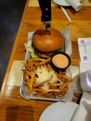 Kobe Bone Marrow Burger with homemade ketchup