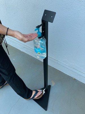 Touch-Free, Foot Pedal Hand Sanitizer Station!