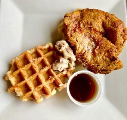 Chicken and waffles