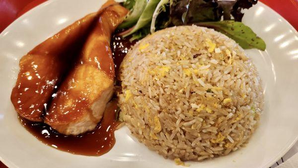 Teriyaki Grilled Salmon Fried Rice