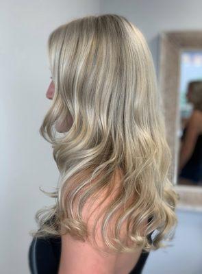 Beautiful icy blonde hair for summertime!