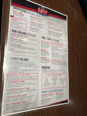 Menu front