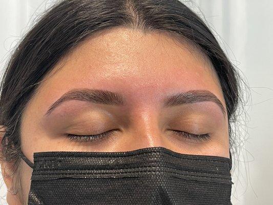 Brow wax + color enhancement by Christina