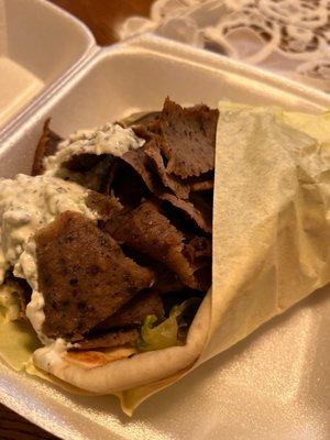 Largest gyro I've ever had. So yummy