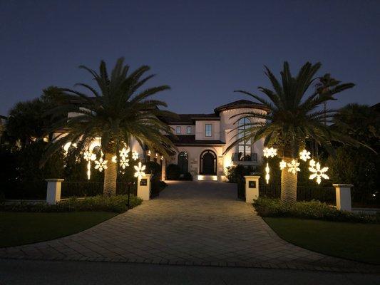 Front entrance property lighting enhancement