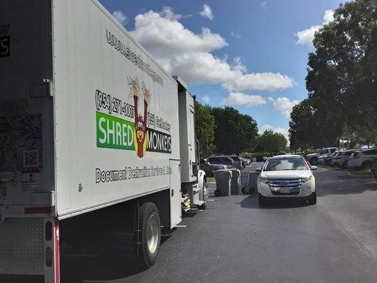 Shredding event for a residential community