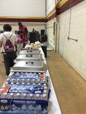 Catering an event at Central Michigan University.