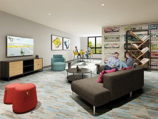 Work Lounge | Oak Row Apartments