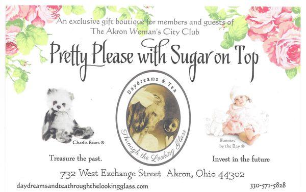 Daydreams & Tea - Pretty Please with Sugar on Top - A unique gift boutique inside the Akron Woman's City Club Akron, Ohio.