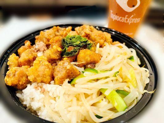 Crispy Chicken Bowl w/ Iced Green Tea