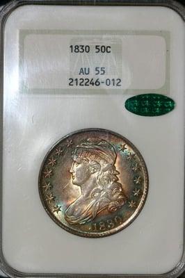 Bust Half Dollar with Beautiful Toning