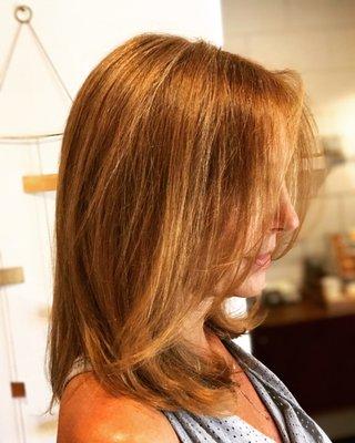 Kevin Murphy color for a gorgeous copper gold